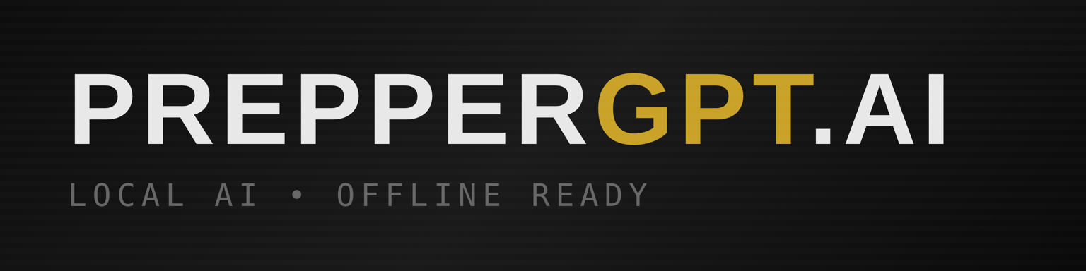 PrepperGPT.ai drive label: Local AI, Offline Ready